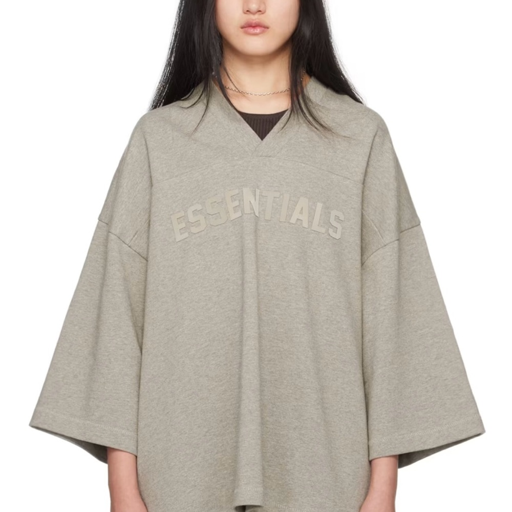 Fear of God Essentials Oversized Gray Football T-Shirt